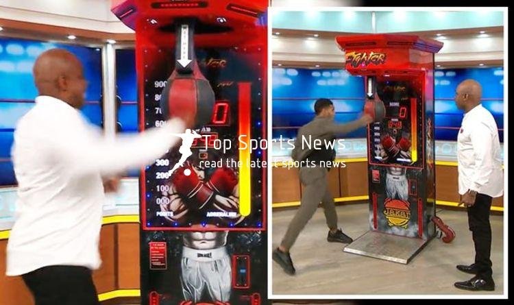 Nigel Benn and Conor Benn take each other on in comical punch machine contest | Boxing | Sport