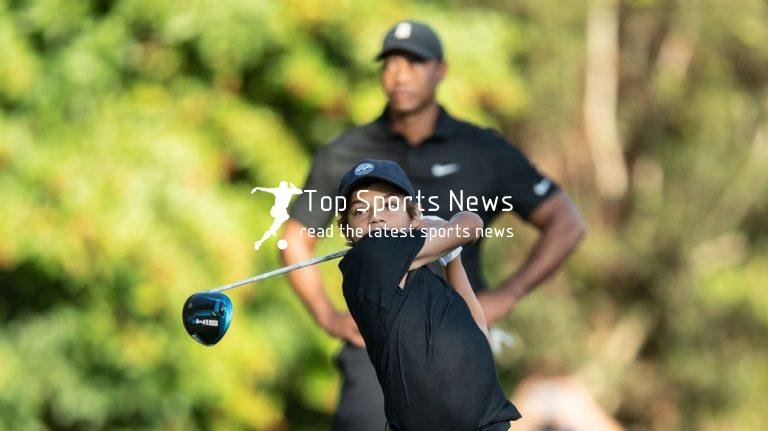 Tiger Woods has ‘awesome day’ with 12-year-old son, Charlie, in return to golf at PNC Championship pro-am